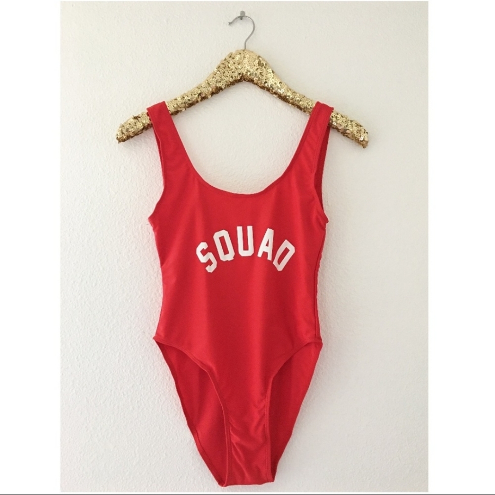 🆕️ Red "Squad" One Piece Swimsuit